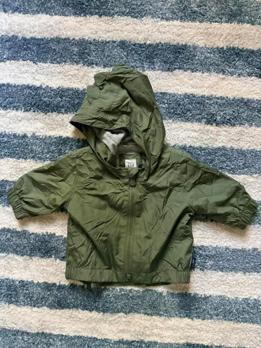NWOT Baby Olive Green Dino Hooded Windbreaker Jacket (Discontinued Style)